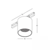7W LED šviestuvas į magnetinę sistemą ZAMBELIS MAGNETIC 5MM, matinės juodos sp., 3000K, DALI, 2529