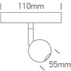 7W LED šviestuvas į magnetines sistemas FLAT, juodas, 3000/4000/5000K, 48V, 38°, 43122F/B/V