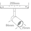 7W LED šviestuvas į magnetines sistemas MINI/MIDI/MAXI/P&P, baltas, 3000/4000K, 48V, 38°, DALI, 42138L/W/V