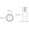 7W LED užglaistomas šviestuvas, baltas, 3000/3500/4000K, 10107JTR/W/V