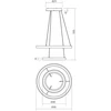 80W LED pakabinamas šviestuvas ICONIC, juodas, 3000/4000K, dimeriuojamas, 01-3919