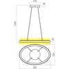 80W LED pakabinamas šviestuvas NOBU, juodas, 3000/4000K, dimeriuojamas, 01-3814