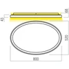 Lubinis šviestuvas 80W LED paviršinis šviestuvas NOBU, baltas, 3000/4000K, dimeriuojamas, 01-3809
