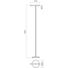 8,3W LED pastatomas šviestuvas PRAXI, juodos/kavos sp., 3000K, dimeriuojamas, 01-3717