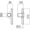 8,3W LED sieninis šviestuvas PRAXI, juodos/nikelio sp., 2700K, dimeriuojamas, 01-4274