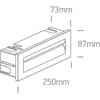 8,5W LED įleidžiamas sieninis lauko šviestuvas, baltas, 3000K, 68066/W/W