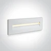 8,5W LED įleidžiamas sieninis lauko šviestuvas, baltas, 3000K, 68066/W/W