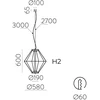 8,5W LED įleidžiamo montavimo pakabinamas šviestuvas TOTEM, juodas, 2700K, E4050190N