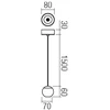 8,5W LED pakabinamas šviestuvas OBO, vario sp., 3000K, 01-2805