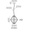 8,5W LED pakabinamas šviestuvas TOTEM, juodas, 2700K, C4050190N