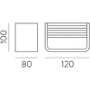 8,5W LED sieninis šviestuvas ICON, baltas, 2700/3000/4000K, A3089172B