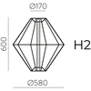 Pakabinamas šviestuvas 8,5W LED šviestuvo gaubtas su šviečiančia dalimi TOTEM, kreminės sp., 2700K, K1029190