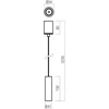 8,6W LED pakabinamas šviestuvas TAKTO, nikelio sp., 2700K, dimeriuojamas, 01-4209