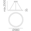 89W LED pakabinamas šviestuvas GRACE, juodas, 2700/3000/4000K, dimeriuojamas, C3848472NDT