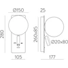 8W + 3W LED sieninis šviestuvas KIN, juodos/baltos sp., 2700K, su USB ir USB C jungtimis, A8169291N