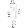 8W LED akcentinis šviestuvas į 3 fazių bėgelius FOX, juodas, 2700K, 340838