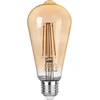8W LED dekoratyvinė lemputė, gintaro sp., E27, 2500K