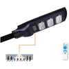 8W LED gatvės šviestuvas su saulės baterija URBI, juodas, 6500K, su judesio davikliu ir nuotol. valdymo pulteliu, IP54