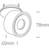 8W LED įleidžiamas pakreipiamas šviestuvas, juodas, 3000K, 11108LA/B/W