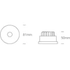 8W LED įleidžiamas šviestuvas, juodas, 3000K, 10108R/B/W