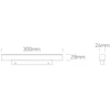 8W LED linijinis šviestuvas į magnetines sistemas ONELIGHT MINI/MIDI, juodas, 3000/3500/4000K, 42100AA/B/V