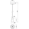 8W LED pakabinamas šviestuvas AOBA, juodas, 3000K, šviečia į viršų (120°) ir į apačią (36°), 01-2694