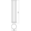 8W LED pastatomas lauko šviestuvas KALEN, tamsiai pilkas, 3000K, IP65, 90579