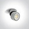 Lubinis šviestuvas 8W LED paviršinis pakreipiamas šviestuvas, baltas, 3000/3500/4000K, 12108LA/W/V