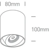Lubinis šviestuvas 8W LED paviršinis šviestuvas, baltas, 3000K, dimeriuojamas, 12108X/W/W