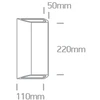 8W LED sieninis šviestuvas, antracito sp., 2700/3300/4000K, IP65, šviečia į viršų ir į apačią, 67512/AN/V