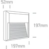 8W LED sieninis šviestuvas, baltas, 3000K, 67430A/W/W