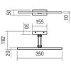 8W LED sieninis šviestuvas LINEAR, juodas, 3000K, 01-3461