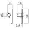 8W LED sieninis šviestuvas PRAXI, juodas, 3000K, dimeriuojamas, 01-3983