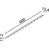 8W LED šviestuvas COMFORT 600 į magnetinę sistemą MINI_LINE 42, baltas, 3000K, dimeriuojamas