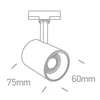8W LED šviestuvas į bėgelius, baltas, 3000K, 65646T/W/W