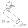 8W LED šviestuvas į bėgelius, juodas, 3000K, dimeriuojamas, 65108T/B/W