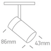 8W LED šviestuvas į magnetines sistemas MINI/MIDI/MAXI/P&P, baltas, 3000/3500/4000K, 48V, 15°, 42110/W/V