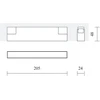 8W LED šviestuvas į magnetines sistemas INSIGHT PLX, baltas, 4000K, 48V, 205mm