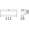 8W LED šviestuvas į magnetinės sistemos STICK bėgelį, juodas, 3000K, dimeriuojamas, 343525