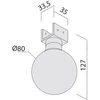 8W LED šviestuvas, montuojamas į XFORT bėgelį, 48V, juodu korpusu, 2700K, IP65, 80mm, dimeriuojamas, FRT11UWW GB SBK
