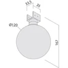 8W LED šviestuvas, montuojamas į XFORT bėgelį, 48V, juodu korpusu, 2700K, IP65, 120mm, dimeriuojamas, FRT12UWW GB SBK