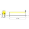 8W/m LED šviečiantis kabelis XSNAKE 6x12MM, 3000K, 120LED/m, 24V, IP67, 20 metrų ritė