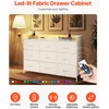 VEVOR 9 stalčių aukšta komoda su LED ir elektros lizdais