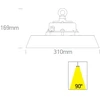 90/120/150W LED UFO šviestuvas, juodas, 4000/4700/5700K, dimeriuojamas, 63150N/V