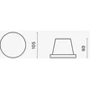 9,2W LED įleidžiamas šviestuvas BERYL O, baltas, 3000K, IP44