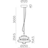 9,5W LED pakabinamas šviestuvas SIRA, gintaro sp., 2700K, C4013090AB