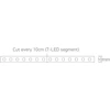 9,6W/m LED juosta, 24V, 70LED/m, IP68, 2700K, 5m ritė, 7829AW/EW