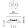 9W įleidžiamas šviestuvas PUCK RECESSED, baltas, 3000K, 45°, dimeriuojamas, su maitinimo šaltiniu