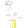 9W LED akcentinis bėgelio šviestuvas, baltas, 3000K, dimeriuojamas, 65108AT/W/W