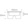 9W LED įleidžiamas į žemę šviestuvas, plieno sp., 3000K, IP67, dimeriuojamas, 69076C/W